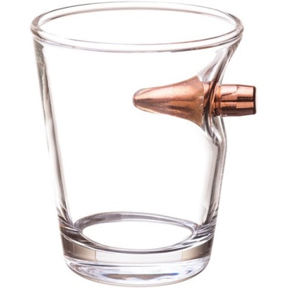 2 Monkey Shot Glass - With A .308 Bullet