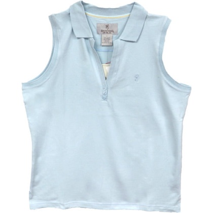 Bg Women\'s Sleeveless Polo - X-large Ice Blue<