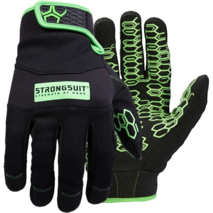 Strongsuit Grasper Gloves Blk - -green Large Black Anti-slip